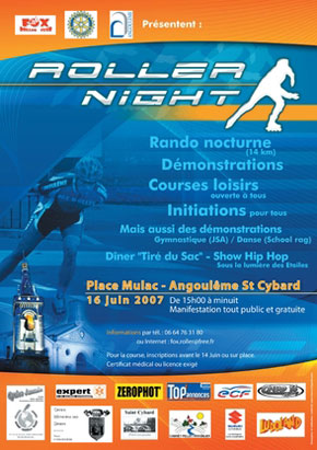 affiche roller night 2007