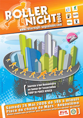 affiche roller night 2008