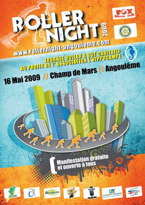 affiche roller night 2009
